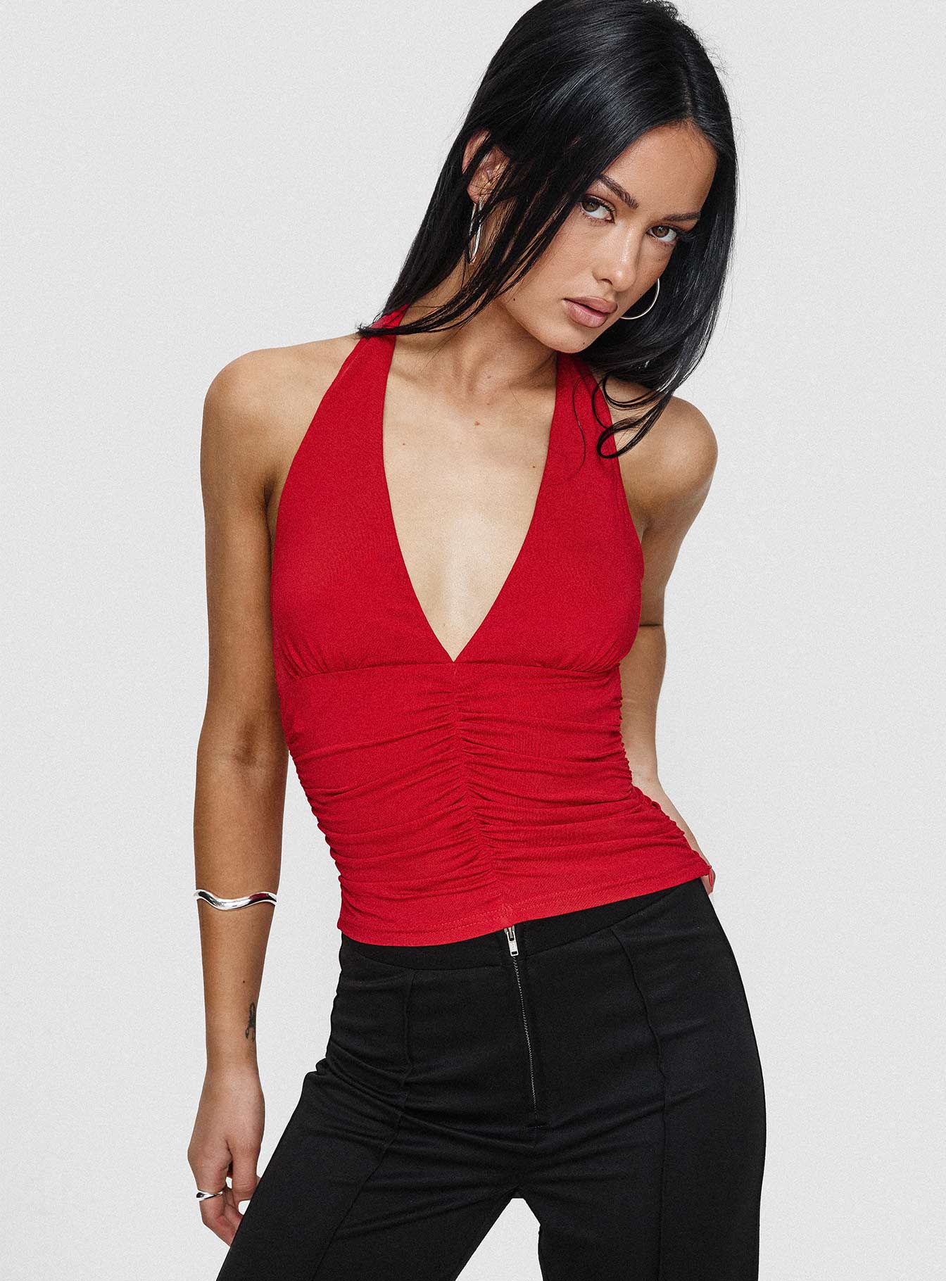 Temptress Halter Top Red