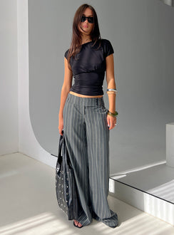 Cedars Low Rise Pant Grey Stripe