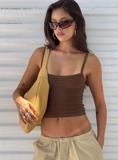 Wilah Knit Tank Top Brown