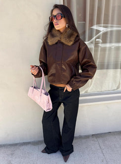 Humankind Faux Fur Jacket Brown