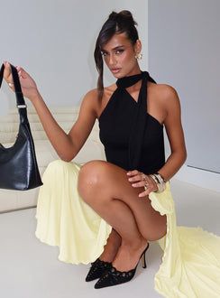 Anderstone Neck Tie Top Black