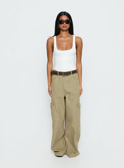 Sylene Pocket Detail Cargo Pants Khaki