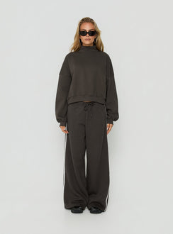 Anyya Funnel Neck Crew Jumper Iron Grey