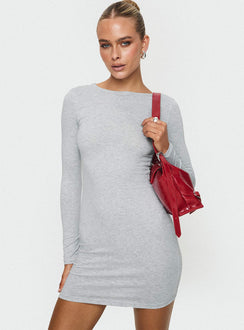 Lex Long Sleeve Mini Dress Grey Marle