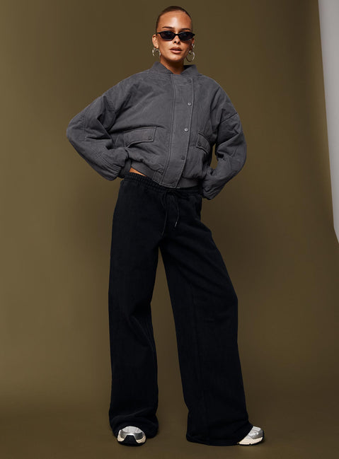 Stick Season Quilted Jacket Grey