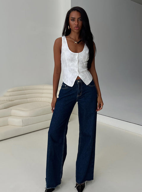 Breathless Embroidered Top White