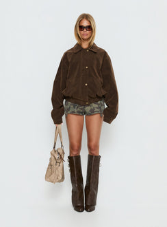 Jaxton Faux Suede Jacket Chocolate