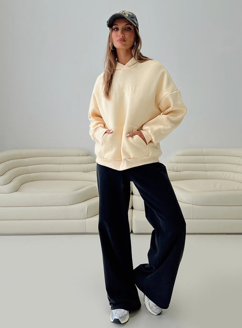 Princess Polly Hooded Sweatshirt Yellow