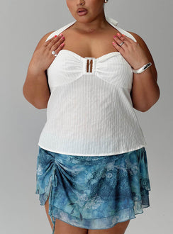 Isabetta Halter Top White Curve