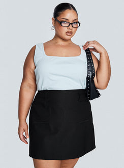 Grant My Wish Mini Skort Black Curve