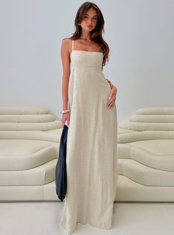 Solie Tie Back Maxi Dress Natural
