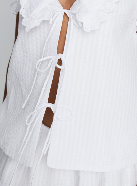 Eternal Sun Collared Set White