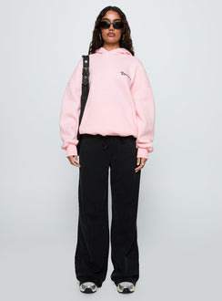 front view of model wearing Princess Polly Starblazer Princess Polly Graphic Hoodie Pink 