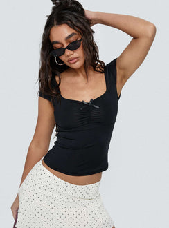 Vihaan Short Sleeve Top Black