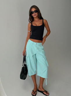 Hudsen Longline Cargo Shorts Turquoise