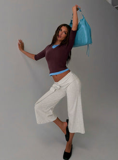 Allena Gaucho Tie Detail Shorts Grey Marle