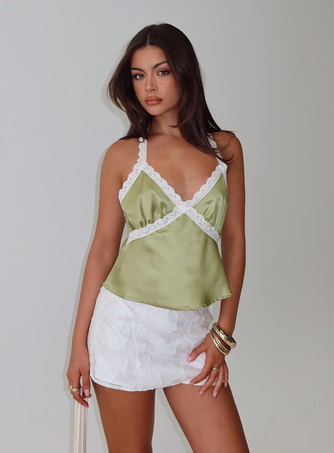 Breathless Embroidered Mini Skirt White