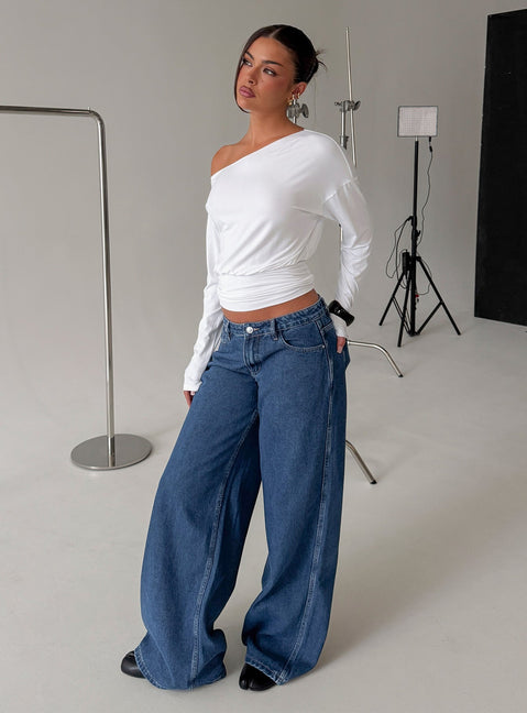 Ramos Low Rise Denim Jeans Dark Blue Wash Petite