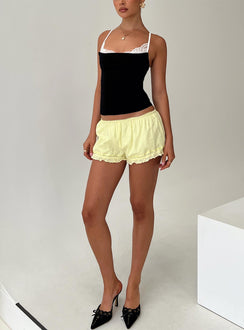 Rhubarb Lace Shorts Lemon Yellow