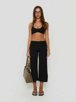 Symmetry Active Wide Leg Capri Pants Black