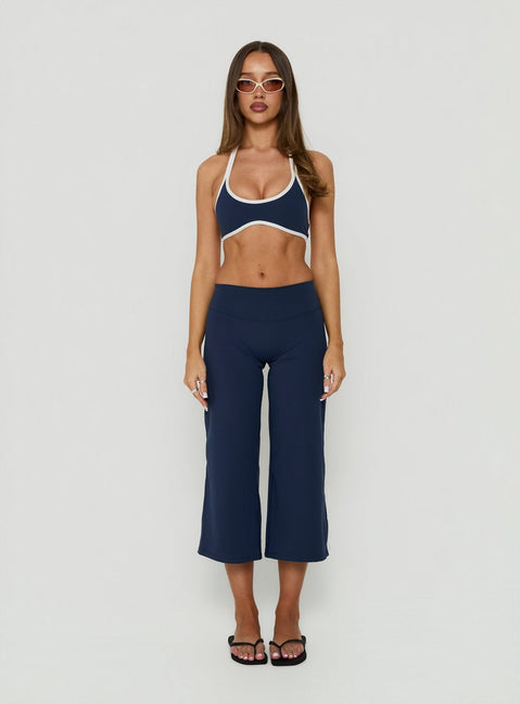 Symmetry Active Wide Leg Capri Pants Navy