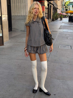 Tuckerr Trench Top Grey Check