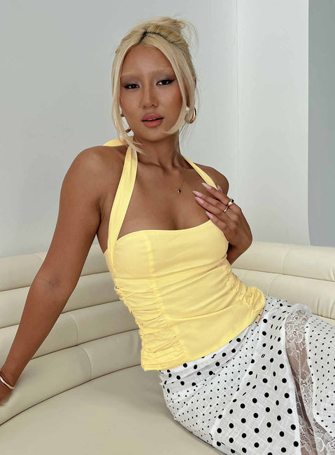 Kendelle Halter Top Lemon
