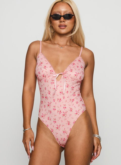 Final Fantasy Bodysuit Pink Floral