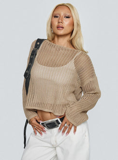 Conversations Knit Sweater Mocha