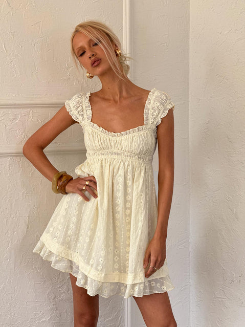 carlita mini dress yellow Carlita Mini Dress Yellow