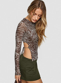 Uzo Long Sleeve Top Zebra