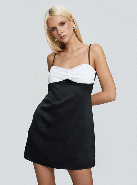 Fabulous Mini Dress Black / White - View 1 | Shop Formal Dress