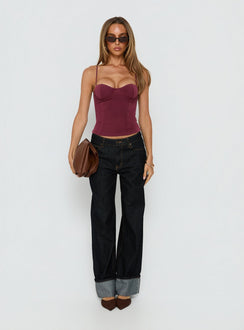 Anataza Underwire Top Deep Red