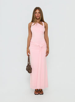Ivetta Ruched Maxi Dress Pink