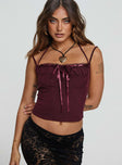 Top Adjustable straps, halterneck detail, invisible zip fastening at side Non-stretch material, lined bust