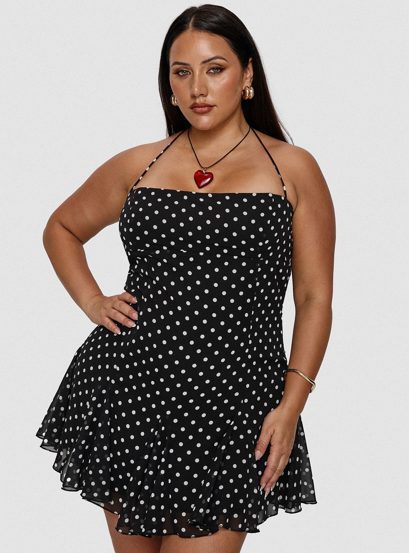 Delamere Mini Dress Black / White Curve
