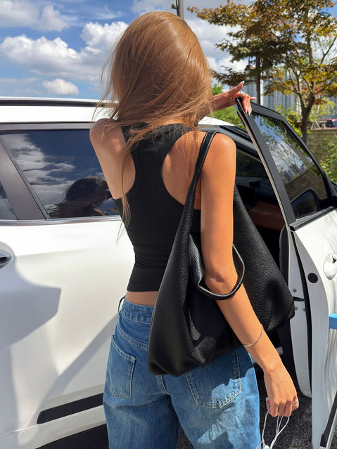 Daily Define Racerback Tank Top Black