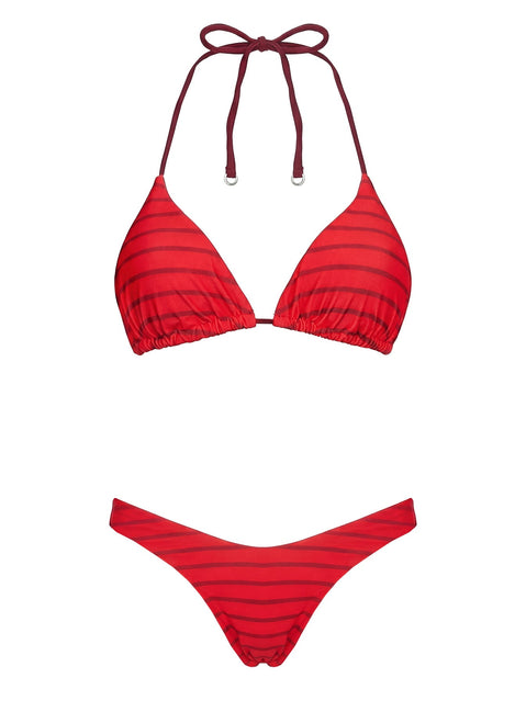 Jenner Reversible Bikini Bottom Red Polka