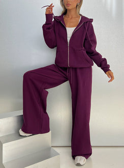 All Day Straight Leg Sweatpants Plum