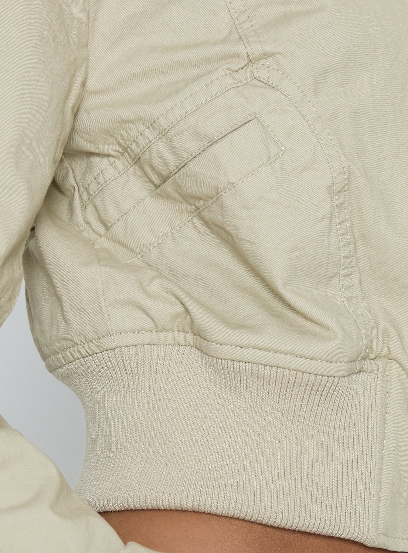 Arwyn Fitted Bomber Jacket Taupe