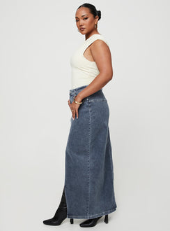 product Batkins Maxi Skirt Dark Wash Denim Princess Polly  Maxi 