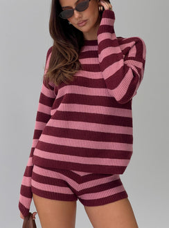 Whole New World Knit Set Pink Stripe