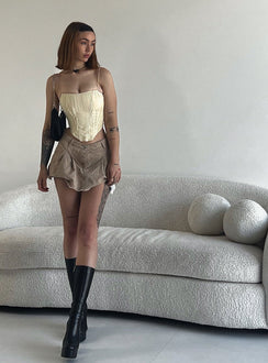 product Princess Polly Sleeveless Sweetheart  Daintree Plisse Corset Beige