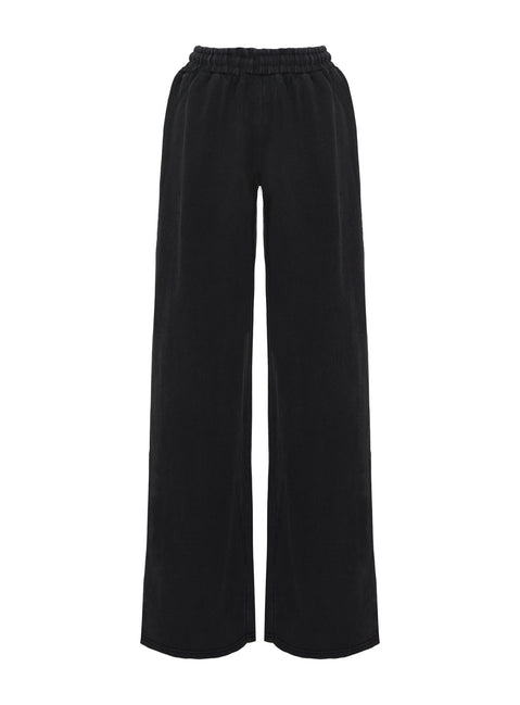 product Princess Polly All Day Straight Leg Sweatpants Washed Black High Waisted Pants 