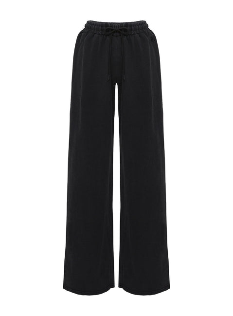product Princess Polly All Day Straight Leg Sweatpants Washed Black High Waisted Pants 