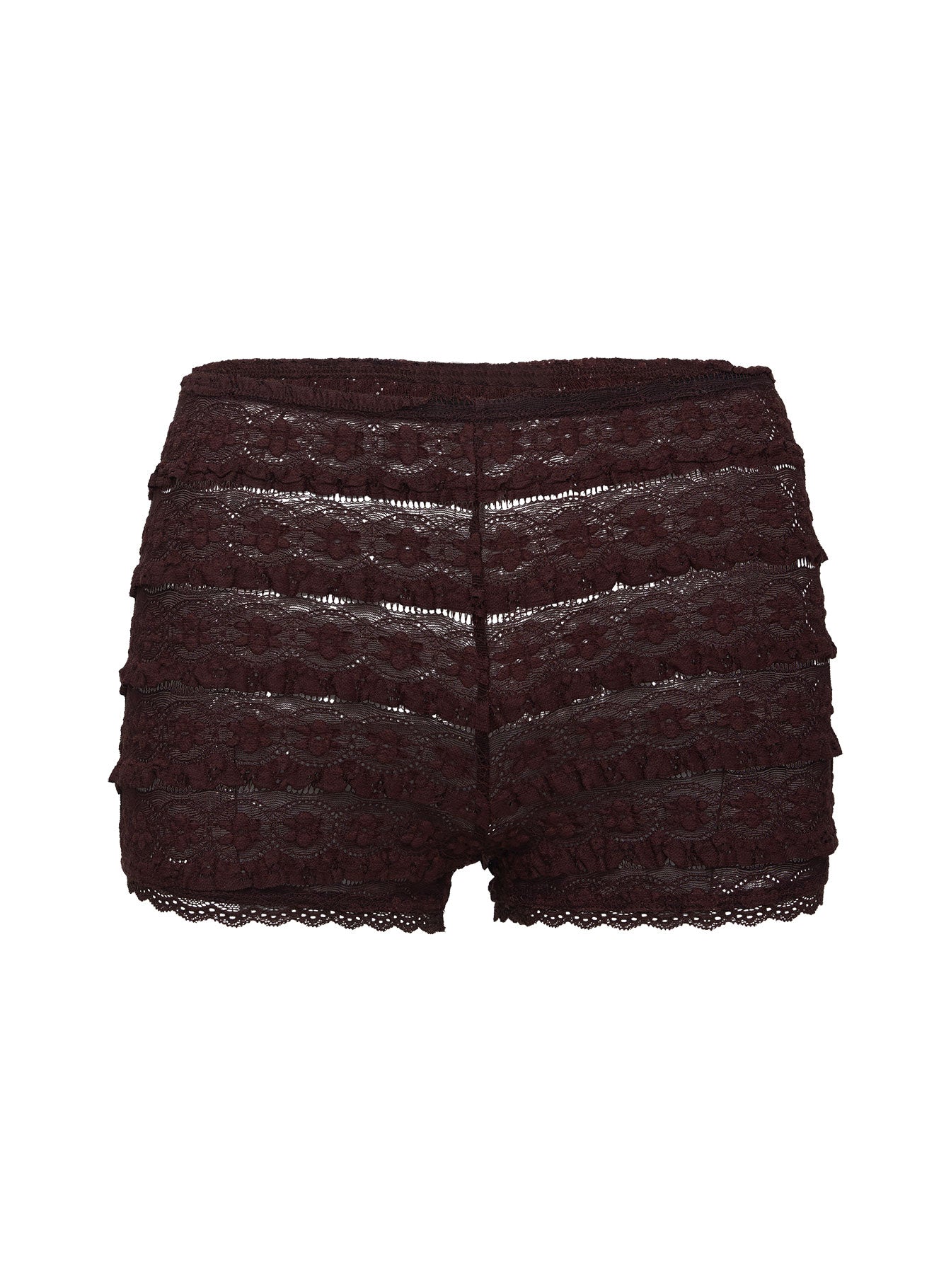 product Princess Polly Angelis Lace Shorts Chocolate High Waisted Shorts 