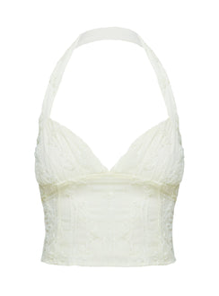 product Princess Polly Aspyn Halter Top Yellow Sleeveless Plunger 