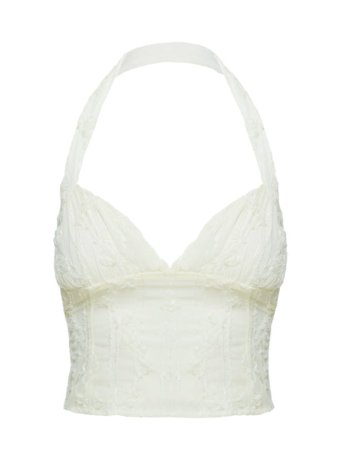 product Princess Polly Aspyn Halter Top Yellow Sleeveless Plunger 