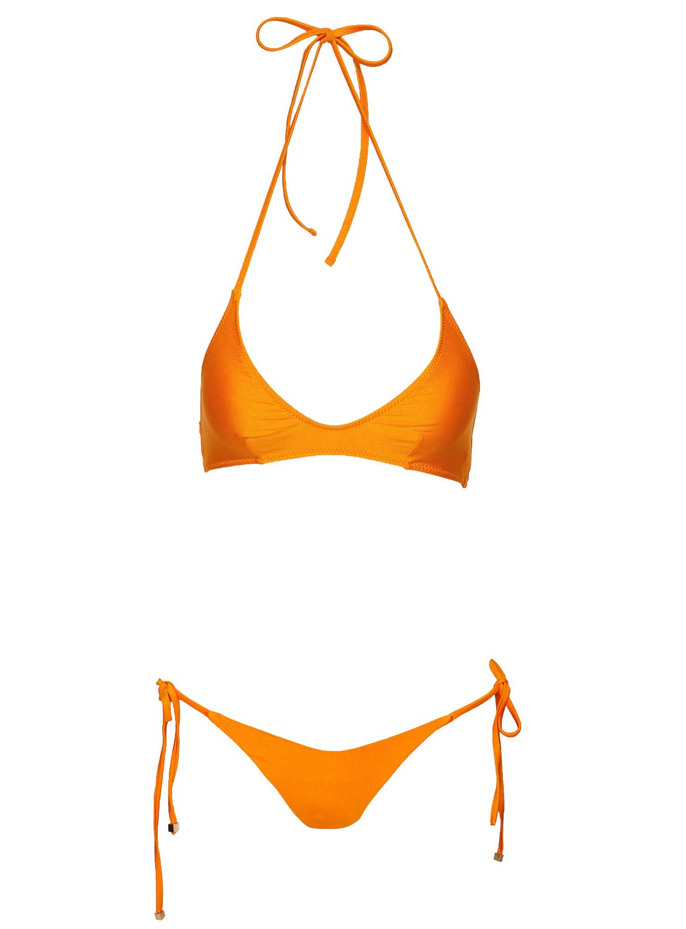 Athia Tie Side Shine Bikini Bottom Orange