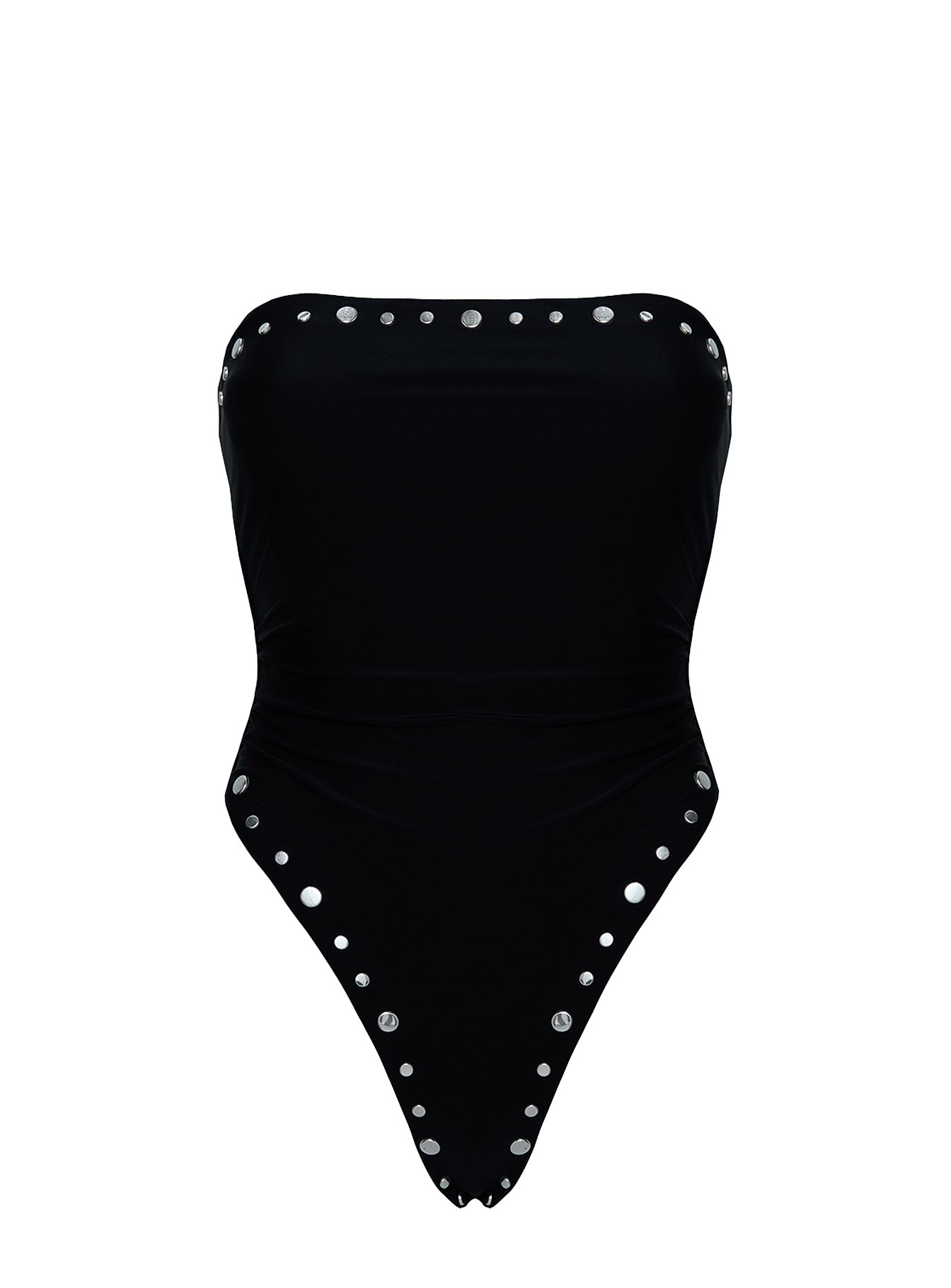 Alamia Strapless Studded One Piece Black